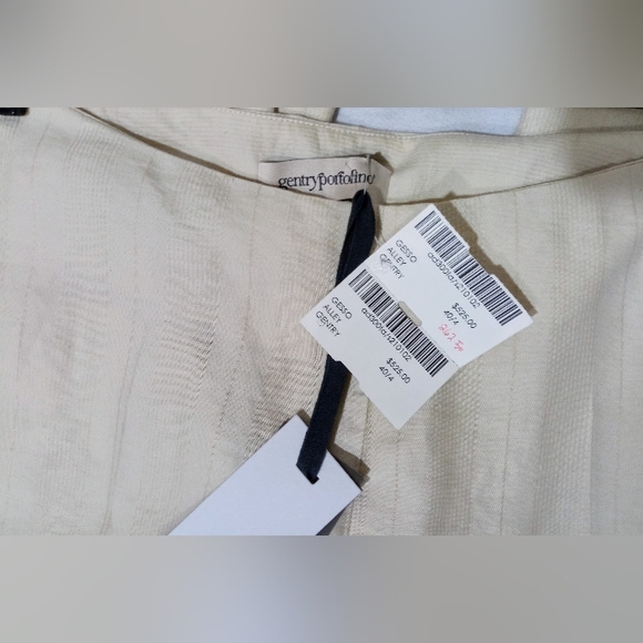 NWT Gentry Porfolio Cream Linen Blend Slim Pants - Picture 6 of 7